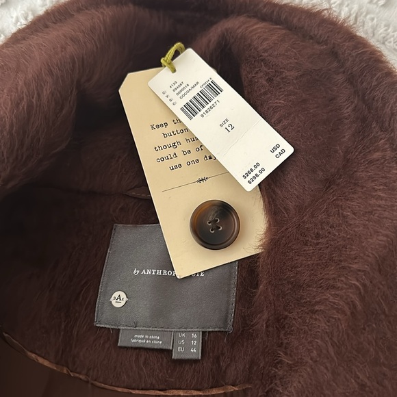 NWT - Anthropologie - Cocoa Textured Maxi Coat - 12 - Picture 4 of 10
